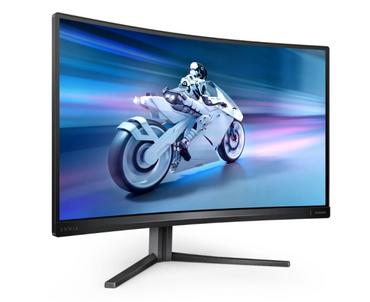 Монитор Philips Evnia 27M2C5500W, 27' Curved 1000R, Fast VA, WLED, 2560x1440@240Hz, 1ms GtG, 0.5ms MPRT, 400cd m/2, 3000:1, Mega Infinity DCR, Adaptive Sync, FlickerFree, LowBlue Mode, Tilt, Height Adjust, Swivel, 2xHDMI, 2xDP, USB hub