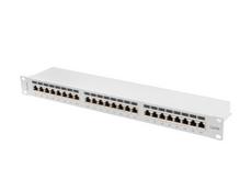 Пач панел Lanberg patch panel 24 port 1U 19' CAT.6a ftp with cable organizer shielded grey