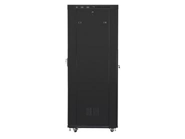 Комуникационен шкаф Lanberg rack cabinet 19' free-standing 27U/800x1200 (flat pack) with mesh door lcd black