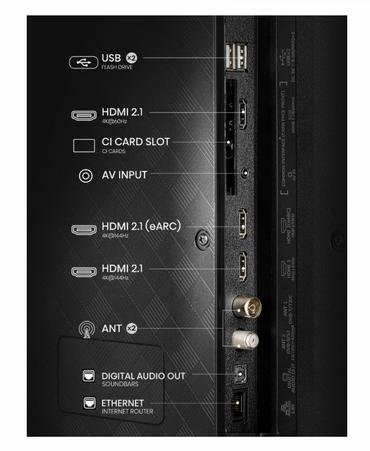 Телевизор Hisense 50' E7Q Pro, 4K Ultra HD 3840x2160, QLED, Quantum Dot, 144Hz, HDR 10+ adaptive, HLG, Dolby Vision, DTS Virtual X, Smart TV, WiFi 5GHz, WiFi Direct, BT, Anyview Cast, 3xHDMI, 2xUSB, LAN, CI+, DVB-T2/C/S2, Black
