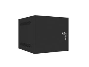 Комуникационен шкаф Lanberg rack cabinet 10' wall-mount 6U / 280x310 for self-assembly with metal door (flat pack), black