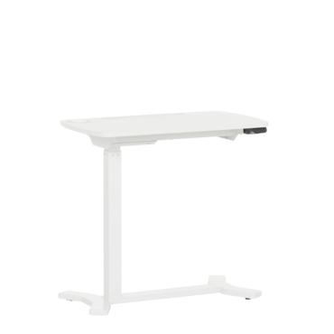 Работна маса на колелца- в бял цвят