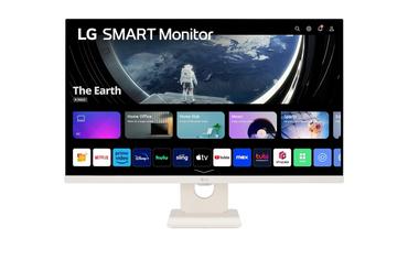 Монитор LG 27SR50F-W, 27' IPS Smart webOS23, Anti-Glare, 5ms, 1000:1, 250cd/m, FHD 1920x1080, HDR 10, HDMI, USB, Wi-Fi B/in, Reader Mode, Speakers 5W x 2, Tilt, Black