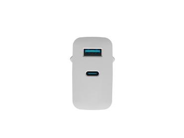 Адаптер Natec USB Charger  Ribera Gan 1X USB-A + 1X USB-C 65W, White