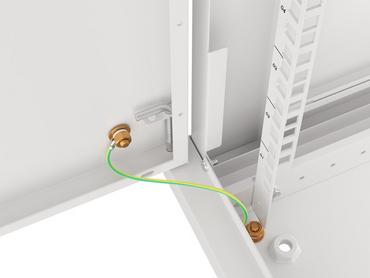 Комуникационен шкаф Lanberg rack cabinet 19' wall-mount 6U/600x450 for self-assembly with metal door grey (flat pack)