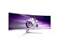 Монитор Philips 49M2C8900L, 48.9' QD-OLED Curved 1800R, 5120x1440@144Hz, 0.03 GtG, 1000cd m/2, 1.000.000:1, Mega Infinity DCR, Adaptive Sync, FlickerFree, Blue Light Soft., 7.5Wx4+DTS, Tilt, Height Adjust, Swivel, 2xHDMI, DP, USB hub