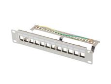 Пач панел Lanberg patch panel blank 12 port 1U 10' ftp for keystone modules grey v2