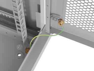 Комуникационен шкаф Lanberg rack cabinet 19' wall-mount 12U/600x450 with perforated door grey (flat pack)