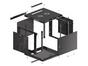 Комуникационен шкаф Lanberg rack cabinet 19' wall-mount 9U/600x600 for self-assembly with metal door black (flat pack)