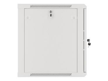 Комуникационен шкаф Lanberg rack cabinet 19' wall-mount 12U/600x600 for self-assembly with metal door grey (flat pack)