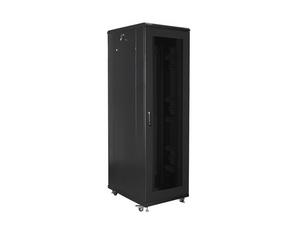 Комуникационен шкаф Lanberg rack cabinet 19' free-standing 42U / 800x800 self assembly flat pack with mesh door, black