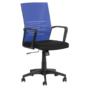 Офис стол МИРО- син гръб, черна седалка