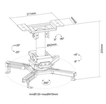 Стойка Neomounts by Newstar Projector Ceiling Mount