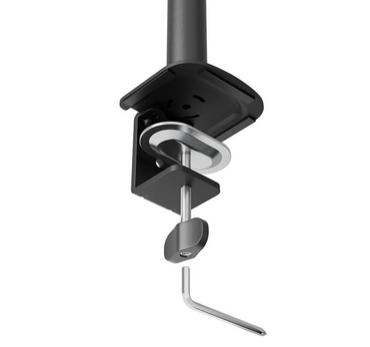 Стойка Neomounts Nero Double Flat Screen Desk Mount  (phone holder+Quick-fix clamp/grommet)