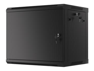 Комуникационен шкаф Lanberg rack cabinet 19' wall-mount 9U/600x450 for self-assembly with metal door  black (flat pack)