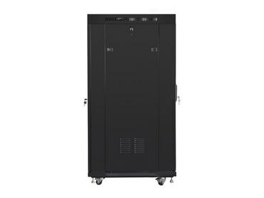 Комуникационен шкаф Lanberg rack cabinet 19' free-standing 27U/800x1000 (flat pack) with glass door lcd black v2