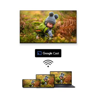 Телевизор Thomson Smart UHD TV 55'; Google TV; 3840 x 2160 (4K UHD), 5000:1, DLED, 60 Hz, DVB-T/T2/C/S/S2, HDR10, Wi-Fi, Bluetooth, LAN, HDMI 2 (2.0) + 2 (2.1), USB 2 (2.0) + 1 (3.0), Side Feet, Black