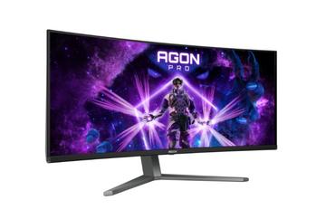 Монитор AOC AG346UCD, 34' Curved 1800R QD-OLED, 3440x1440@175Hz, 0.03msGtG, 1000 cd/m2, 1.5M:1, 80M:1DCR, Adaptive Sync, FlickerFree, Low Blue Light, 8Wx2, Tilt, Height Adjust, Swivel, 2xHDMI, DP, USB hub