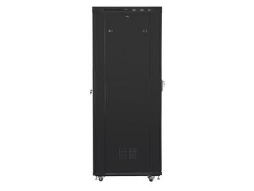 Комуникационен шкаф Lanberg rack cabinet 19' free-standing 27U/800x1200 (flat pack) with mesh door lcd black