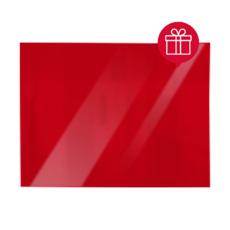 Стъклена магнитна дъска 40х60 см - Червена с комплект магнити за стъклена дъска