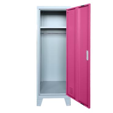 Метален гардероб детски BTL с 1 отделение- отворен, розов