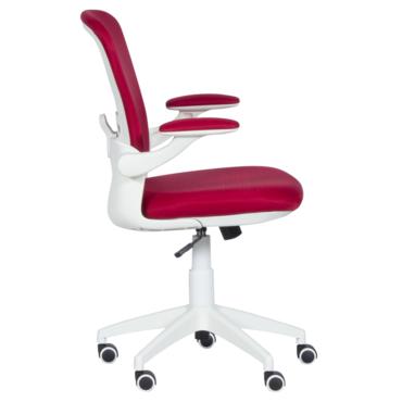 Работен стол АННА - бял полипропилен, дамаска и меш