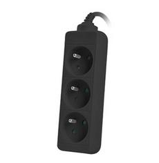 Разклонител Lanberg power strip 1.5m, 3 sockets, french quality-grade copper cable, black