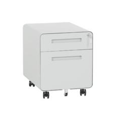 Метален контейнер T BTL с 2 чекмеджета - сниман отпред, сив цвят, затворени чекмеджета