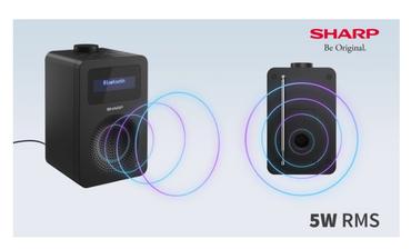 Радио Sharp Radios DR-430(BK), DIGITAL RADIO, Bluetooth 5.0, 5W, 20 DAB+/DAB/FM, Auto time/date, LCD Display, Dual alarm, 3.5mm Headphone jack / line-out, Black