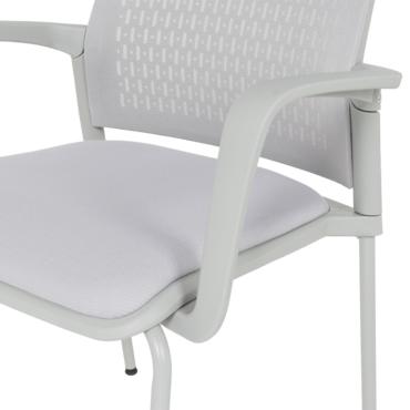 Посетителски стол ЛИМБО-фиксирани сиви подлакътници