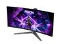 Монитор AOC AG346UCD, 34' Curved 1800R QD-OLED, 3440x1440@175Hz, 0.03msGtG, 1000 cd/m2, 1.5M:1, 80M:1DCR, Adaptive Sync, FlickerFree, Low Blue Light, 8Wx2, Tilt, Height Adjust, Swivel, 2xHDMI, DP, USB hub