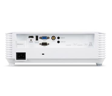 Мултимедиен проектор Acer Projector H5386BDi, DLP, WXGA (1280 x 720), 5000 ANSI Lumens, 20000:1, 3D, Wireless dongle included, HDMI, VGA, RS-232, Audio in, RCA, Wifi, Speaker 3W, Bag, 2.75kg, White + Acer T82-W01MW 82.5' (16:10) Tripod Screen White