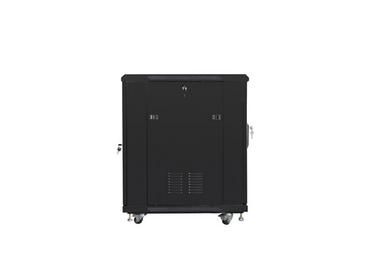 Комуникационен шкаф Lanberg rack cabinet 19' free-standing 15U/600x800 (flat pack) with mesh door black