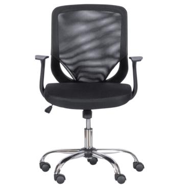 Работен стол КИАР- снимка отпред, хромирана основа