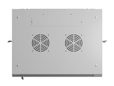Комуникационен шкаф Lanberg rack cabinet 19' wall-mount 9U/600x450 with perforated door grey (flat pack)