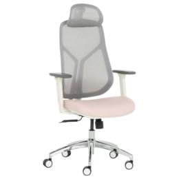 Директорски стол АНГЕЛА- меш, дамаска, силиконови колелца