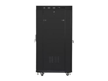 Комуникационен шкаф Lanberg rack cabinet 19' free-standing 27U/800x1000 (flat pack) with glass door lcd black v2