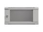 Комуникационен шкаф Lanberg rack cabinet 19' wall-mount 4U/540x350 (flat pack) with glass door grey