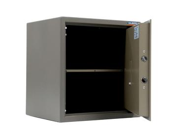 Метален сейф PMT 46- отоврен, сив, с един рафт посредата