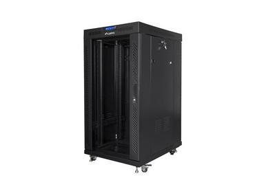 Комуникационен шкаф Lanberg rack cabinet 19' free-standing 22U/800x800 (flat pack) with glass door lcd black v2