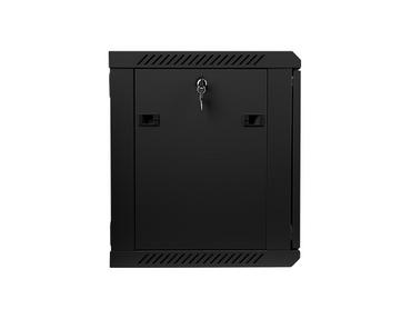 Комуникационен шкаф Lanberg rack cabinet 19' wall-mount 9U / 600x450 for self-assembly (flat pack), black