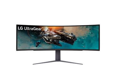 Монитор LG 49GR85DC-B, 49' Ultragear VA AG, 1ms, 32:9 Curved 1000R Gaming QHD (5120x1440), 240HZ, 450cd/m2, 2500:1, DCI-P3 95%, FreeSync, NVIDIA G-Sync, HDR 600 ,VRR, USB Type-C, HDMI, DisplayPort, PIP, PBP, Height, Swivel, Tilt, Black