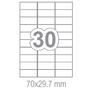 Самозалепващи етикети 70x29.7 30 бр.