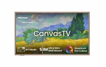 Телевизор Hisense CanvasTV, 55',QLED 4K Ultra HD 3840x2160, 144hz, 4000:1, 400 nits, 16:9,VIDAA Smart OS,DTS Virtual X,HDR,HDR 10+,Dolby vision IQ, 4 xHDMI,DVB-T2/T/C/S2/S, Black