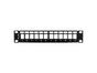 Пач панел Lanberg patch panel blank 12 port 1U with organizer for keystone modules black