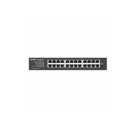 Комутатор ZyXEL GS1100-24E 24-port Gigabit Unmanaged switch, Fanless, 802.3az (Green), desktop/19' rackmount
