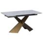 Трапезна маса ЛЕОНА разтегателна- бяло-злато