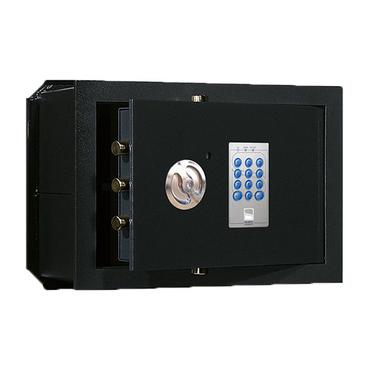 Метален сейф UNS 706 - черен, отворен, с ел.заключване