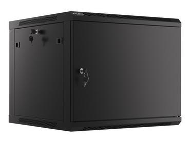 Комуникационен шкаф Lanberg rack cabinet 19' wall-mount 9U/600x600 for self-assembly with metal door black (flat pack)