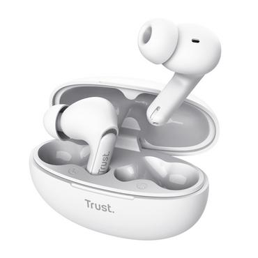 Слушалки TRUST Yavi Bluetooth ENC Earbuds White